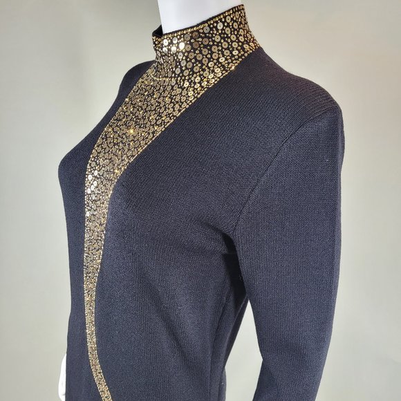 St John Evening Winter Evening Dress Long Sleeve - Picture 4 of 10